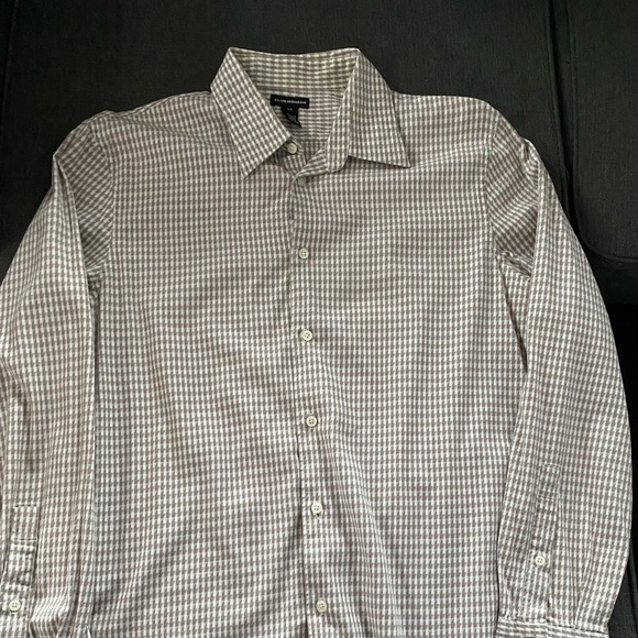 Mens brown Club Monaco button down shirt size Large. - Picture 2 of 3